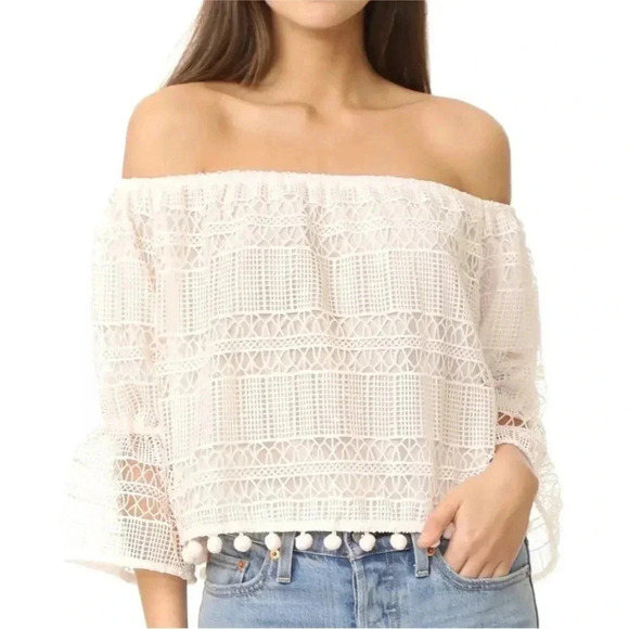 TULAROSA Alexa Off Shoulder Top Luster Size Medium - Picture 1 of 11